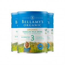 【新西兰直邮包邮】Bellamy's 贝拉米 有机奶粉3段 900克x3罐/箱（12个月+）【收件人身份证必须上传】 【新疆、西藏、内蒙古、青海、宁夏、海南、甘肃，需加收运费】